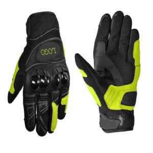 Leather motor bike gloves